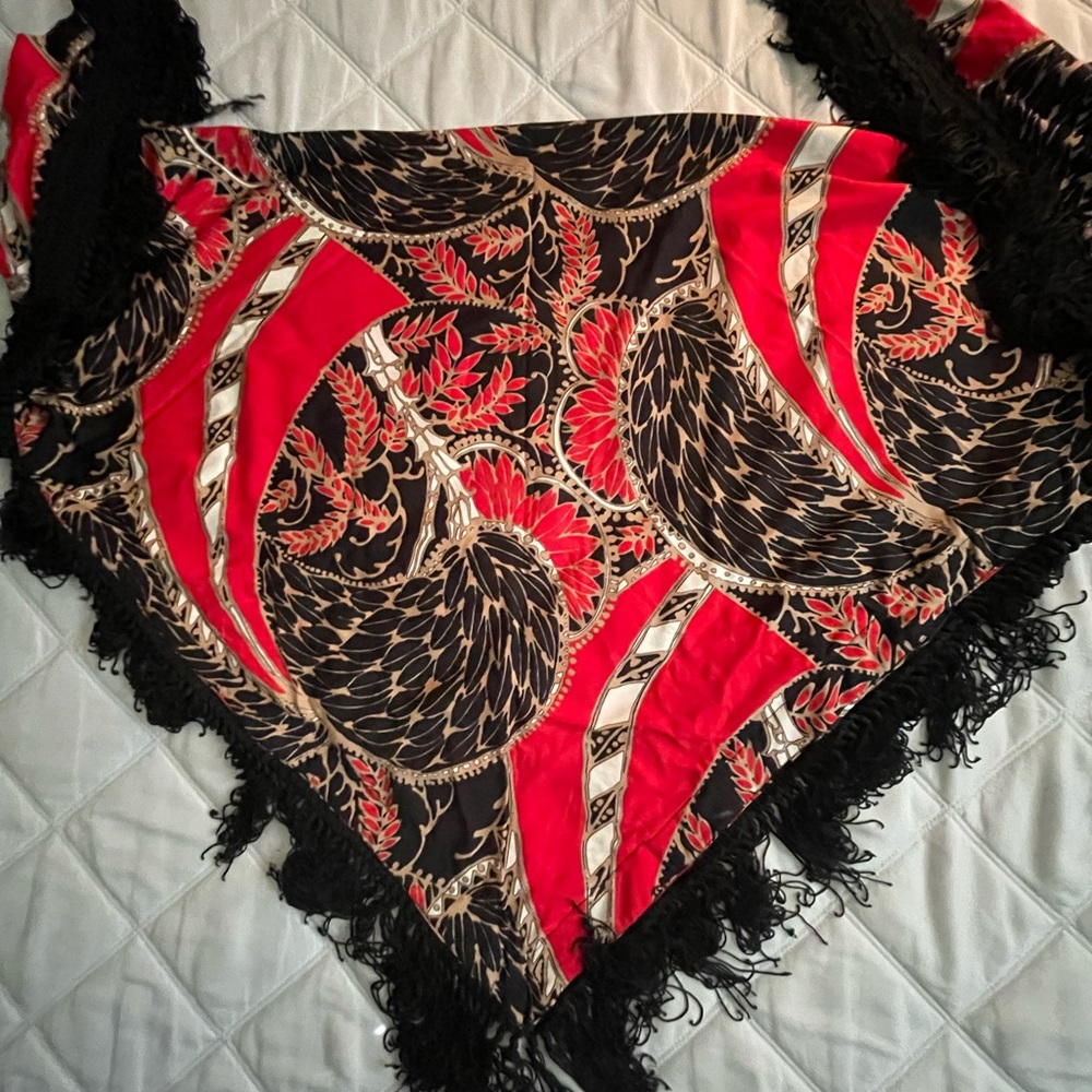 Lillie Rubin formal gown with shawl and belt